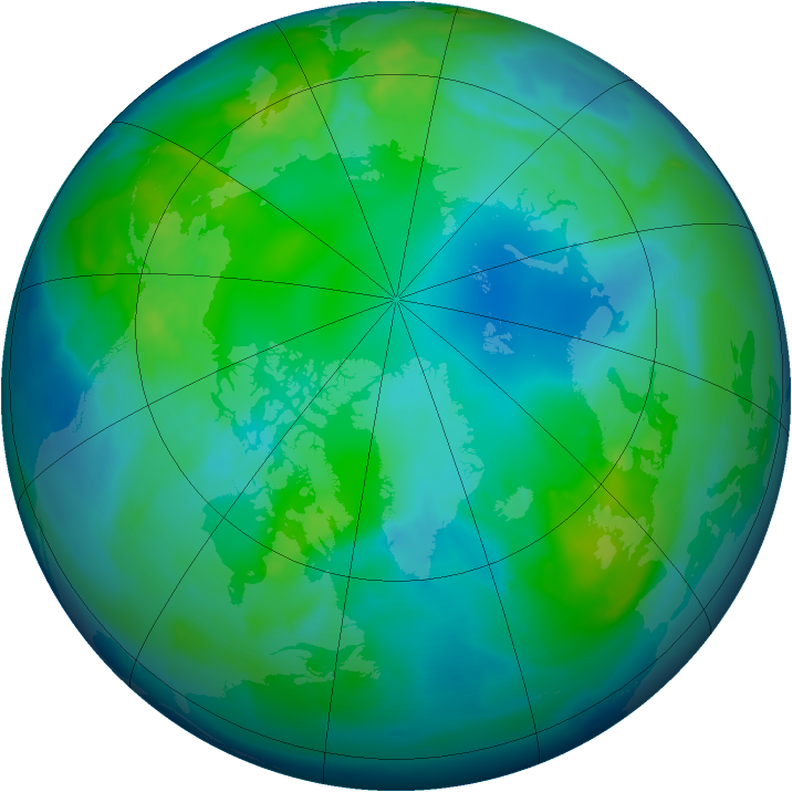 Arctic ozone map for 04 November 2012